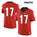Youth Georgia Bulldogs NCAA #17 Eli Wolf Nike Stitched Red Legend Authentic No Name College Football Jersey GOU2654RH